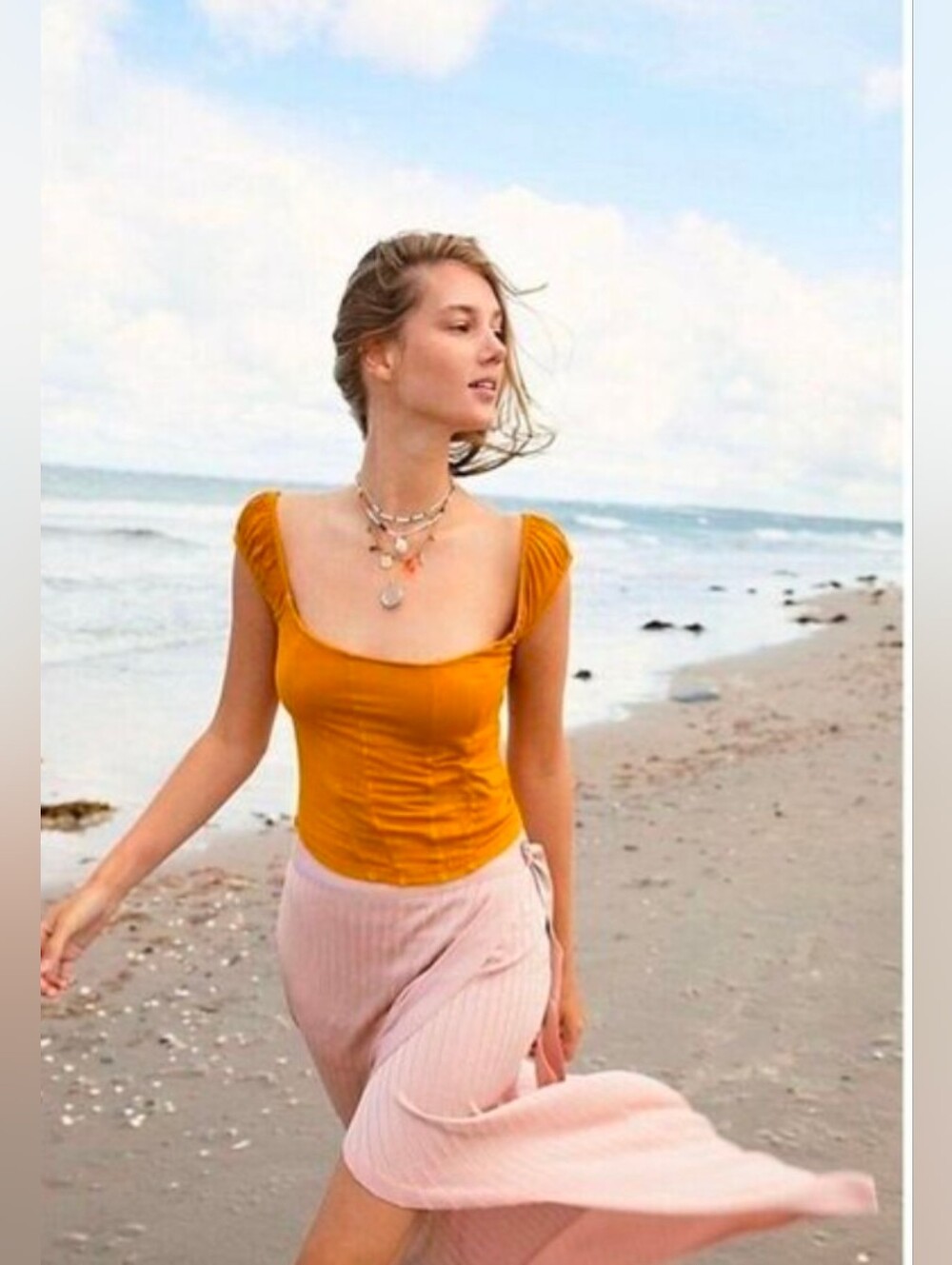 Free People • Under Sun Wrap Skirt Ribbed Midi Skirt in Pink size XS , NEW